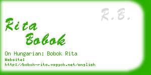 rita bobok business card